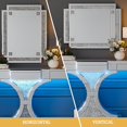 thumbnail image 6 of ARICOEASY LED Mirrored Console Table with Rectangular Decorative Wall Mirror, 46.4" Silver Entryway Sofa Table with 35" Crushed Diamond Wall Mirror Set for Living Room, Set of 2, 6 of 8