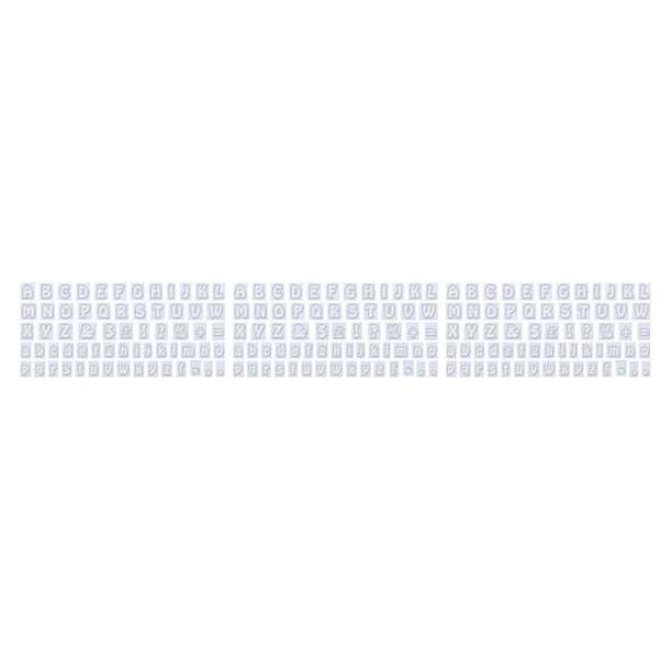 Inteprter 64 unids/set alfabeto letras pastel molde Fondant molde panadería Sugarcraft DIY artesanía cocina Gadget paquete blanco Type1 NO1
