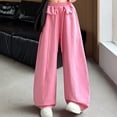 thumbnail image 6 of TIREOW Girls Wide Leg Sweatpants Elastic High Waist Baggy Sweat Pants Kids Fashion Lightweight Casual Loose Fit Pants, 6 of 6