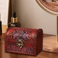 thumbnail image 5 of Segolike Decorative Storage Box,Wooden Jewelry Box Organizer Trinket Box Hinged Treasure Chest for Hair Clips Pendants Earrings Brooch Red, 5 of 7