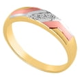 thumbnail image 1 of 14k Deux Tons Or Zircone Cubique 4-mm Femmes Bande de Mariage, 1 of 1
