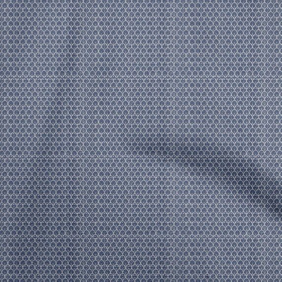 oneOone Cotton Jersey Blue Fabric Texture Fabric For Sewing Printed Craft Fabric By The Yard 58 Inch Wide