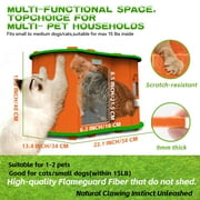 Heated Cat House, Pet Air Conditioned Room, Pet House with Heating and Cooling Function, with Refrigeration, Heating, Ventilation Modes, Suitable for Cats and Small Dogs (Green & Orange)