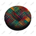 thumbnail image 5 of Motif à Carreaux Diagonaux Colorés Polyester Housse de Roue de Rechange Universelle pour Remorque RV SUV Camion Campeur, 5 of 5