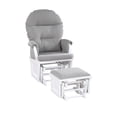 thumbnail image 3 of Suite Bebe Madison Nursery Glider with Ottoman, White  Finish with  Oyster Fabric, 3 of 6