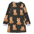thumbnail image 6 of Girls' long-sleeved dress Cute Dog Girls' A-line dress with ribbed cuffs Soft and comfortable, 6 of 6