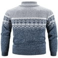 thumbnail image 2 of Cardigan pour Hommes, Cardigan à Fermeture Éclair, Manches Longues, Col Montant, Couleur Contrastée, 2 of 3