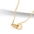 thumbnail image 2 of Jumpingount Necklace Double Heart Pendant Chains Necklaces Birthday Jewelry Steel Decor Decorations Neck Ladies for Dating Gift Type3 NO3, 2 of 6