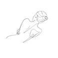 thumbnail image 1 of Billuyoard Arte Mujer Pintura sobre lienzo Cautivador e inspirador Cuerpo de mujer Impresión minimalista Dibujo de una línea Decoración del hogar B, 1 of 6