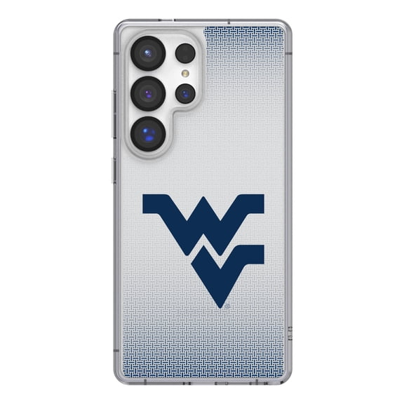 West Virginia Mountaineers Linen Logo Galaxy Clear Case