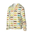thumbnail image 2 of Gaeub Colorful Mustache Men's and Women's UPF 50+ Long-Sleeved Sun Protection Clothing, Fishing Shirt Long Sleeve Zip - Medium, 2 of 9