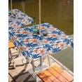 thumbnail image 2 of Orange Floral Monstera Leaves Watercolor Floral Square Tablecloth with Zipper,Waterproof Table Cloth with Umbrella Hole Patio Tablecloths for Outdoor Tables,Tropical Plant Spillproof Table Cover, 2 of 6