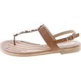 thumbnail image 2 of Forever Link Nia-22 Women's Embellished Beaded Metallic Chain Dress Thong Sandal, 2 of 7