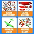 thumbnail image 3 of Bedwina 36-Pack 8" Foam Bomber Glider Planes for Kids – Party Favors, Goodie Bags, Outdoor Toys, 3 of 8