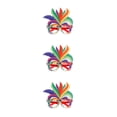 thumbnail image 3 of Gafas de carnaval Wosthever DIY Plume marco divertido colorido Type1 NO1, 3 of 6