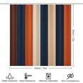 thumbnail image 2 of Ocean Color And Blue Stripe 4 Pcs Shower Curtain Sets with Rugs Include Waterproof Shower Curtain Non-Slip Rug Toilet Lid Cover Bath Mat Modern Accent Durable And Waterproof for Bathroom Decor, 2 of 8