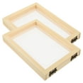 thumbnail image 1 of KALLORY 2Pack Paper Frame Supplies Paper Making Frame Wood Rectangular Tool For DIY Projects, 1 of 8