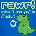 thumbnail image 3 of CafePress - Cute! RAWR Means Love Kids Dark T Shirt - Dark T-Shirt Kids XS-XL, 3 of 4