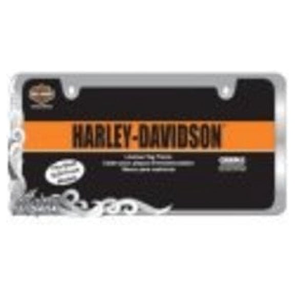 Harley-Davidson Script And Filigree Chrome License Plate Frame