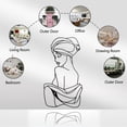 thumbnail image 2 of Metal Lady Back Line Modern Abstract Wall Decor Black Minimalist Abstract Modern Line Design Wall Sculptures Decor Female Line Home Decor Wall Sculptures for Living Room Bedroom Bathroom Black, 2 of 8