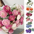 thumbnail image 2 of Clearance Under $5! InsCrazy Artificial Flowers High Grade Plastic Flowers Fake Flowers Decorative Flowers Wedding Valentines Bouquet Bridal Decor Wedding Centerpieces, 2 of 7