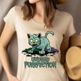 thumbnail image 2 of Undead Purrfection Zombie Cat Shirt for Adults, Funny Halloween Graphic Tee, White, Size S, 2 of 6