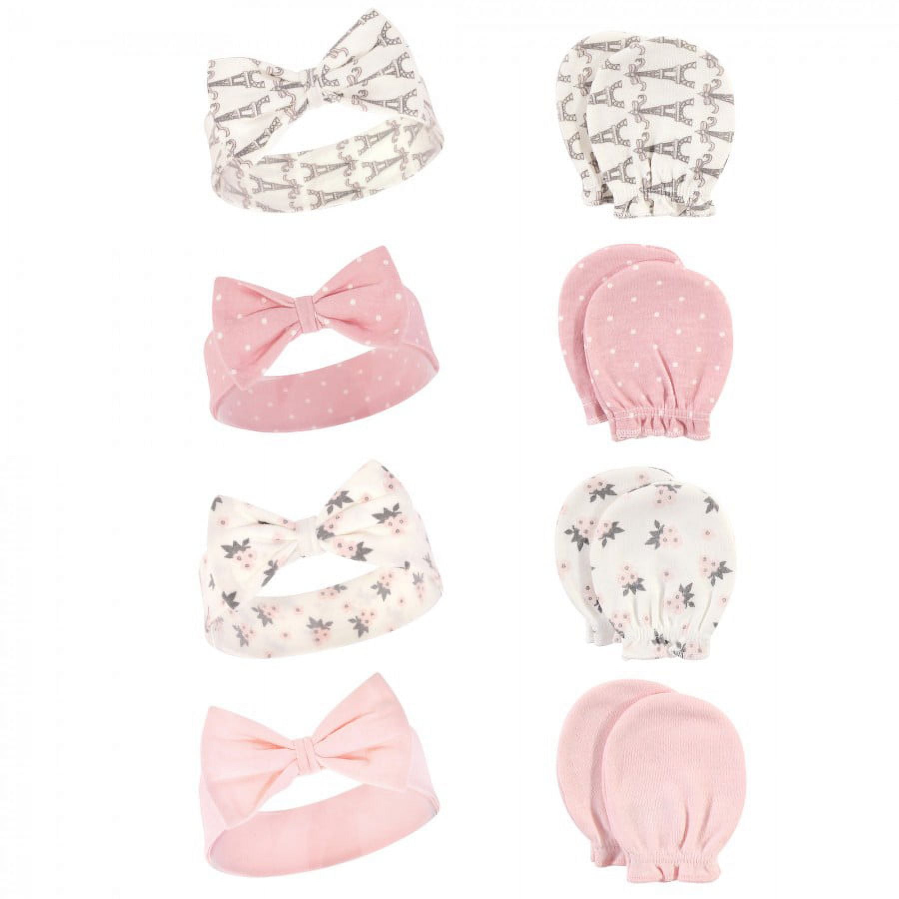 Hudson Baby Infant Girl 16Pc Cotton Headband and Scratch