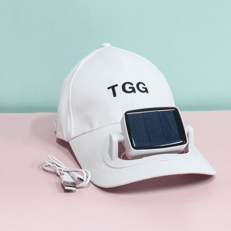 Summer Cooling Baseball Cap Hat with Solar/USB Charging Fan