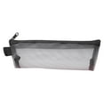 thumbnail image 2 of ​Mesh Organizer Pencil Pouch - 8.3x3.5in Transparent Learn & Travel Case for Pens, Makeup, Small Supplies (Portable Zippered)​​ Gray, 2 of 3