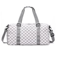 thumbnail image 1 of Oxford Fitness Bag Multifuncional Plaid Sports Bag para Hombres Mujeres (Gris), 1 of 9