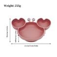 thumbnail image 2 of ¡Venta caliente! Plato de cena para niños Vajilla de silicona de cangrejo de dibujos animados Vajilla suplementaria de alimentos divididos integrados Plato de cena para niños de silicona, 2 of 2