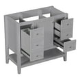 thumbnail image 3 of Bathroom Storage Cabinet 36 Inch Bathroom Vanity With Bottom Open Shelves Doors And 3 Drawers Vanity Cabinet Without Sink, 3 of 9