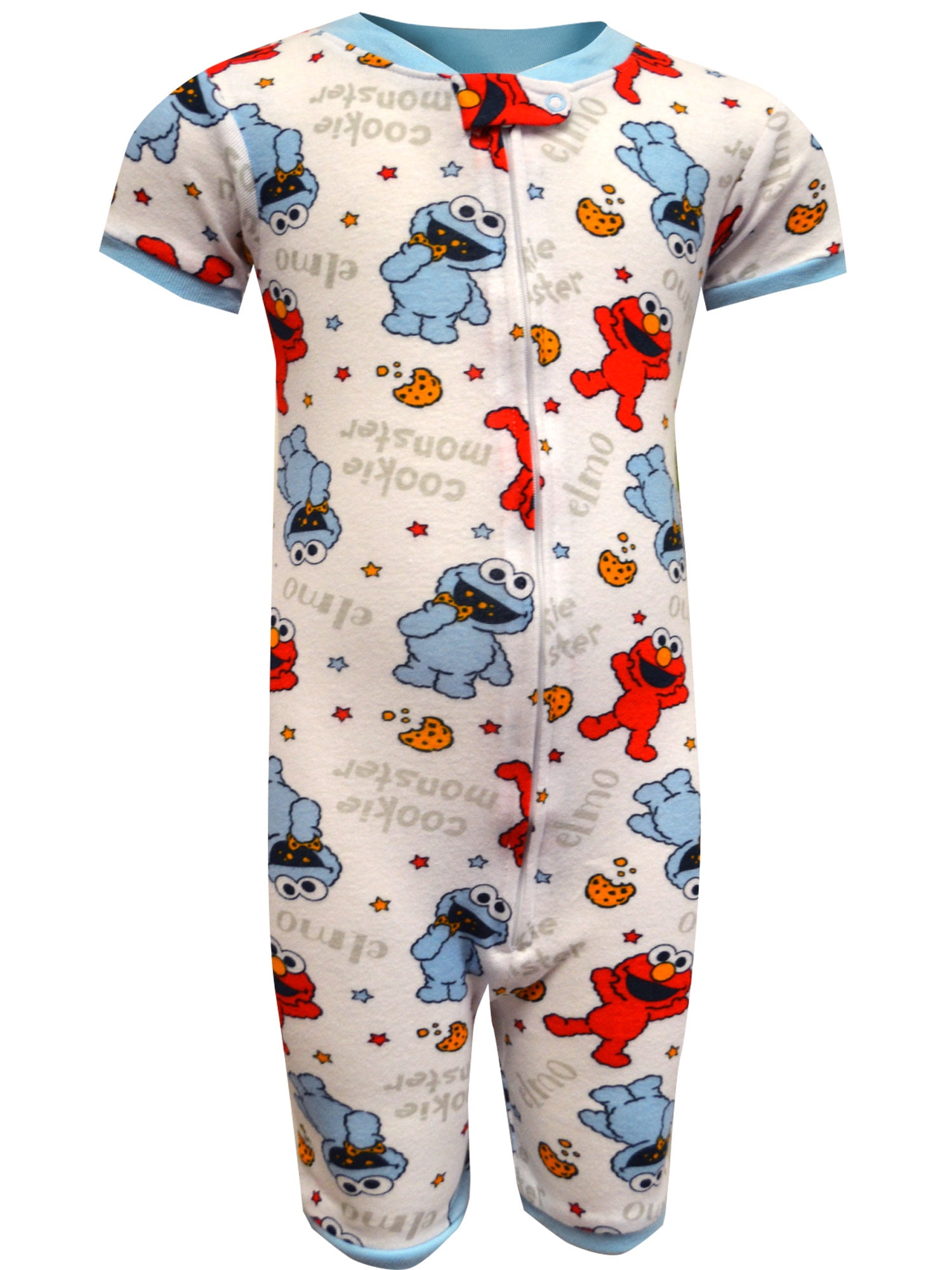 AME Sleepwear Sesame Monster Cotton Infant Boys Onesie Pajamas 12 Month -
