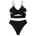 thumbnail image 3 of Babysbule Swimsuits for Women Clearance Women's Bikini High Waisted Tummy Control Two Piece Swimsuit Swimwear Tankini, 3 of 7