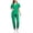 A196 Green, variant on Trikvn Nursing Scrub Sets for Women Classic V-Neck Medical Uniforms Short Sleeve Top and Elastic Waist Jogger Pants Athletic Stretch Healthcare Apparel with Pockets