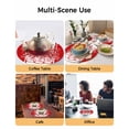thumbnail image 6 of Round Placemats Set of 4 Red Eucalyptus Leaves Place Mats Washable Woven Placemat Floral Vase Stripes Circle Braided Table Mat for Kitchen Dining Table Party Home Decor 15 Inch, 6 of 8