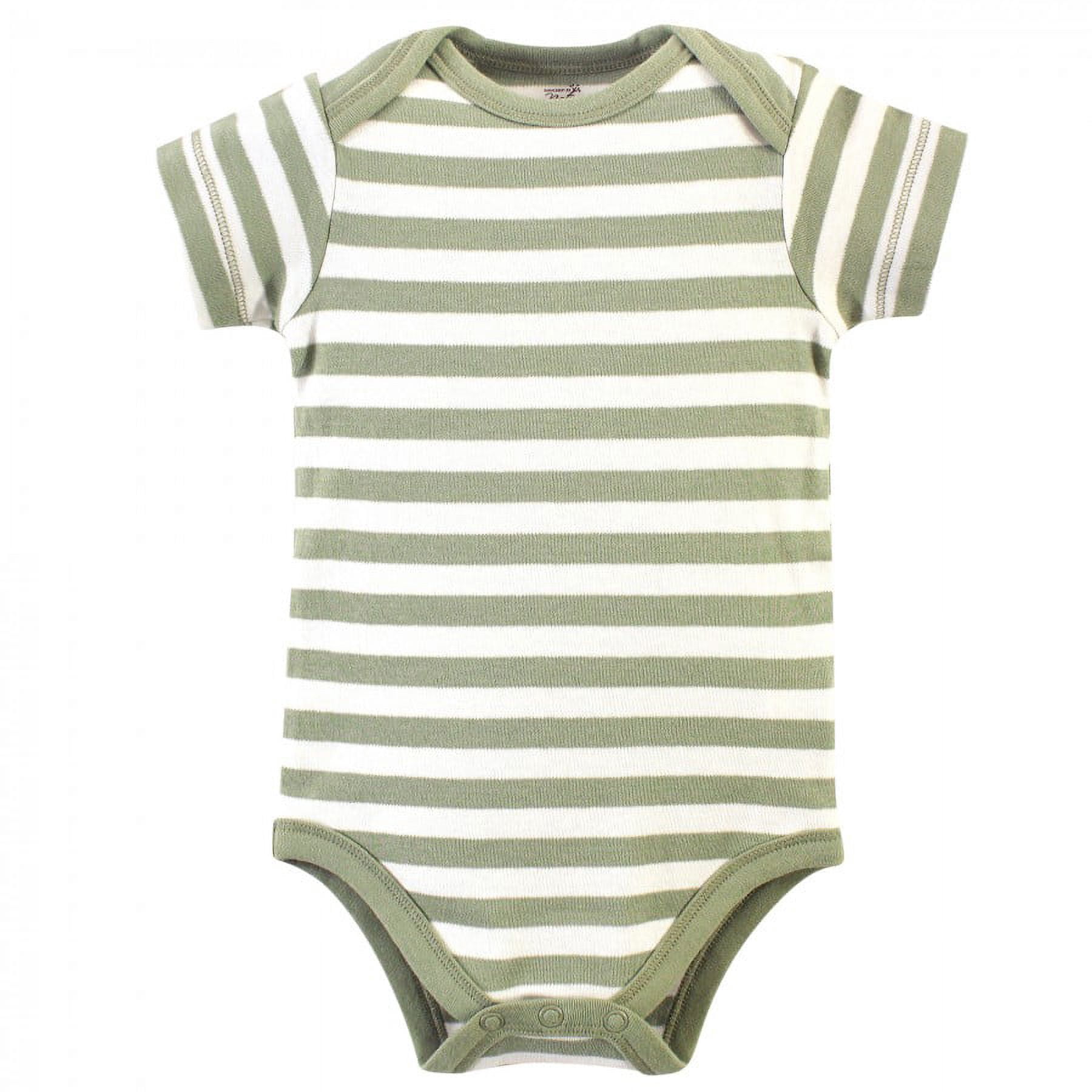 Touched by Nature Baby Boy Organic Cotton Bodysuits 5pk, Moose, 18-24 Months