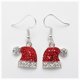 thumbnail image 1 of Pendientes colgantes de Navidad JAMW Cristal esmaltado Papá Noel Campana Sombrero, 1 of 4