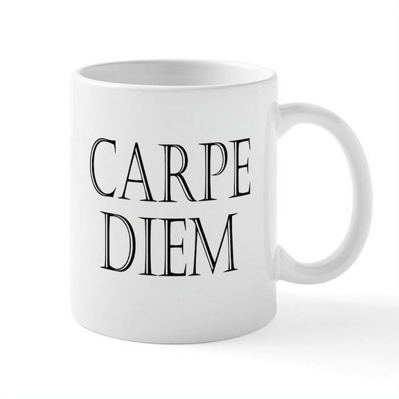 CafePress - Carpe Diem Mug - 11 oz Ceramic Mug - Novelty Coffee Tea Cup