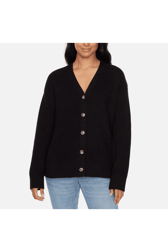 Ladies' Cotton Cardigan Black Small