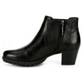 thumbnail image 4 of Medicus Womens Luna Leather Heeled Ankle Boot Shoes, Black, US 6.5, 4 of 7