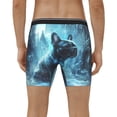 thumbnail image 2 of Men's Boxer Briefs, Frosty Winter Bulldog Magic Soft and Breathable Mens Underwear Boxer Briefs With Widen Waist, 2 of 5