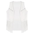 thumbnail image 7 of Kilaqueen Men's Western Fringe Vest, Faux Suede V Neck Sleeveless Cowboy Waistcoat with Tassel Trim, Vintage Costume Layer for Festivals and Rodeo Outfits, 7 of 7