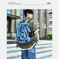 thumbnail image 6 of Juuar School Backpack for Boys, Camouflage School Bag Lightweight Bookbag Trendy Kids Backpacks for Girls, Blue, 6 of 7
