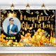 thumbnail image 1 of Banner AUBAO para celebrar su 107 cumpleaños en forma de dólar, color negro y dorado, 1 of 7