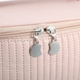 thumbnail image 6 of Polyurethane Leather Makeup Bag Large Makeup Bag Brush Organizer Bag Toiletry Bag for Women Pink, 6 of 6