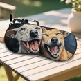 thumbnail image 4 of Dog Duo Pattern Glasses Case Neoprene Lightweight Soft Shell  Padded Protection  Zip Closure  Portable Travel Accessory, 4 of 12