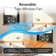 thumbnail image 2 of Ventilador de ventana Comfort Zone 23 cm doble, 3 velocidades, extractor, negro, 2 of 7