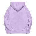 thumbnail image 4 of TQWQT Hoodies for Women Oversized Hoodies Pullover Cute Y2k Pullover Hooded Sweatshirts Long Sleeve Plain Y2k Hoodie with Pockets Light Purple 5XL, 4 of 5