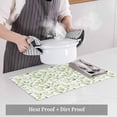 thumbnail image 4 of Spring Gradient Green Leaves Placemats Set of 6,Wipeable Washable Table Mats for Dining Tables, Watercolor Botantical Place Mats for Kitchen Event Party Tabletop Decor, 4 of 9